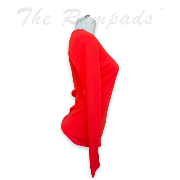 NWOT Ann Taylor Orange Red Long-sleeve T-shirt Size Medium - Picture 2 of 6